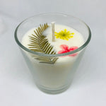 Pressed Flower Candles - Clear Rocks Glass