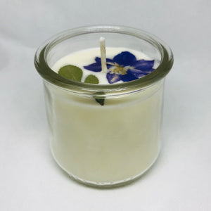 Pressed Flower Candles - Clear Glass Jar